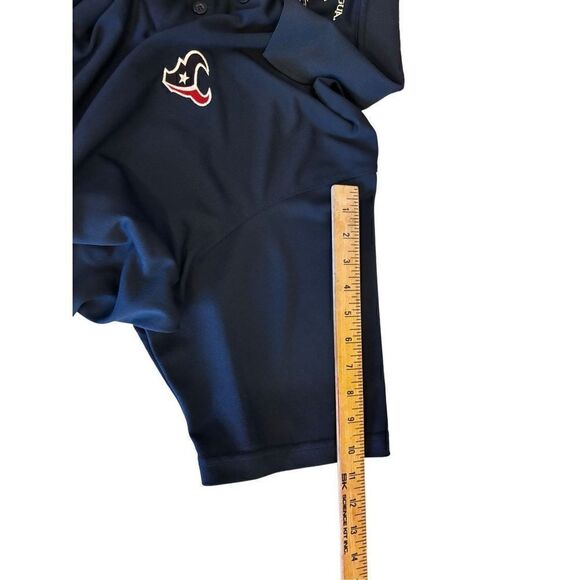 Houston Texans Polo Shirt Antigua Men's Large Blue Short Sleeve - Picture 12 of 14
